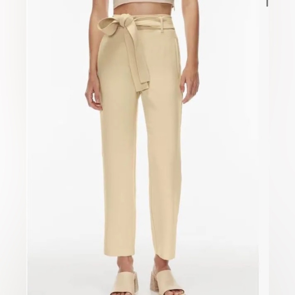 Aritzia Wilfred Tie Front High Waisted Trousers
